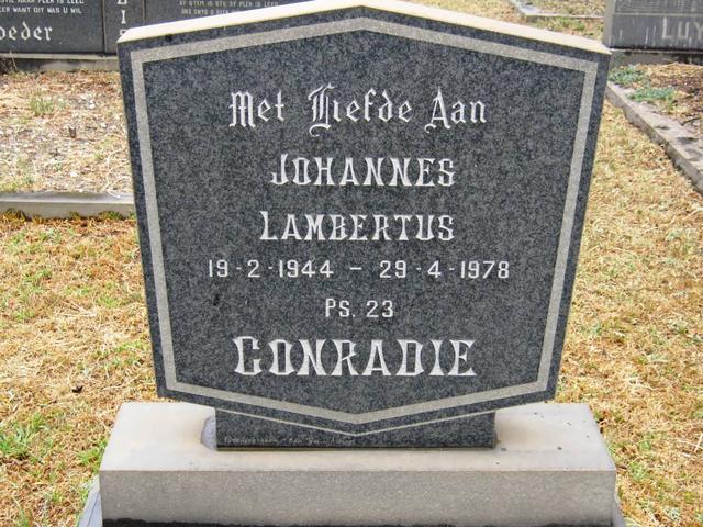 Photo from /search/photos/South Africa/North West Province/POTCHEFSTROOM CEMETERY/conradie_jl.jpg